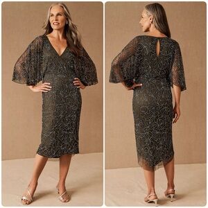 Anthropologie BHLDN Hannon Dress beaded size 10